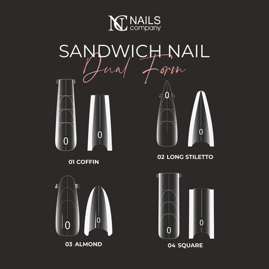 Sandwich Nail Dual Form 01| Coffin | 256 Stk.