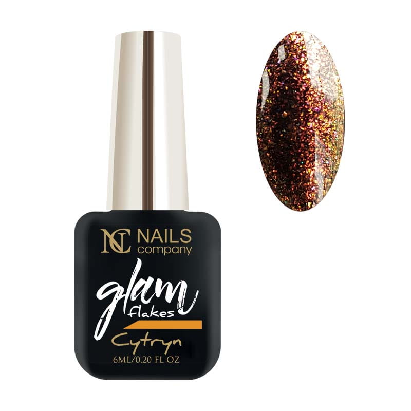 UV Gellack- Glam Flakes Cytryn
