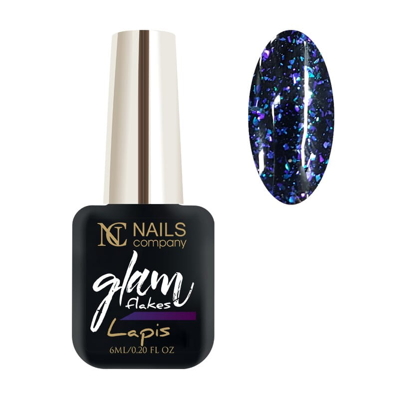 UV Gellack - Glam Flakes Lapis