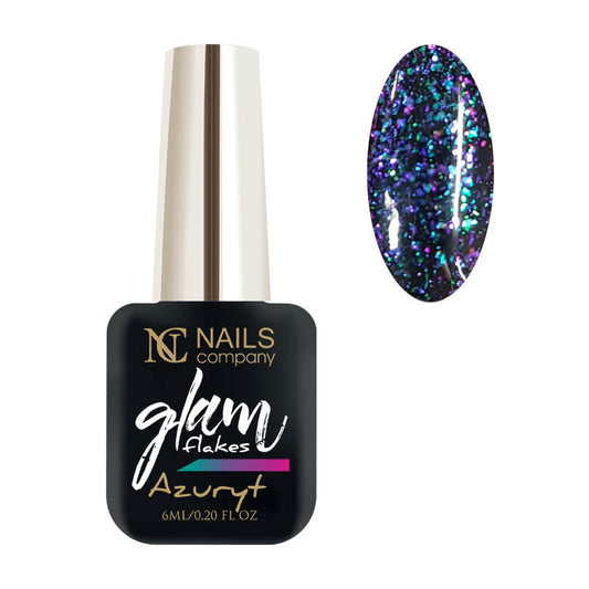 UV Gellack - Glam Flakes Azuryt