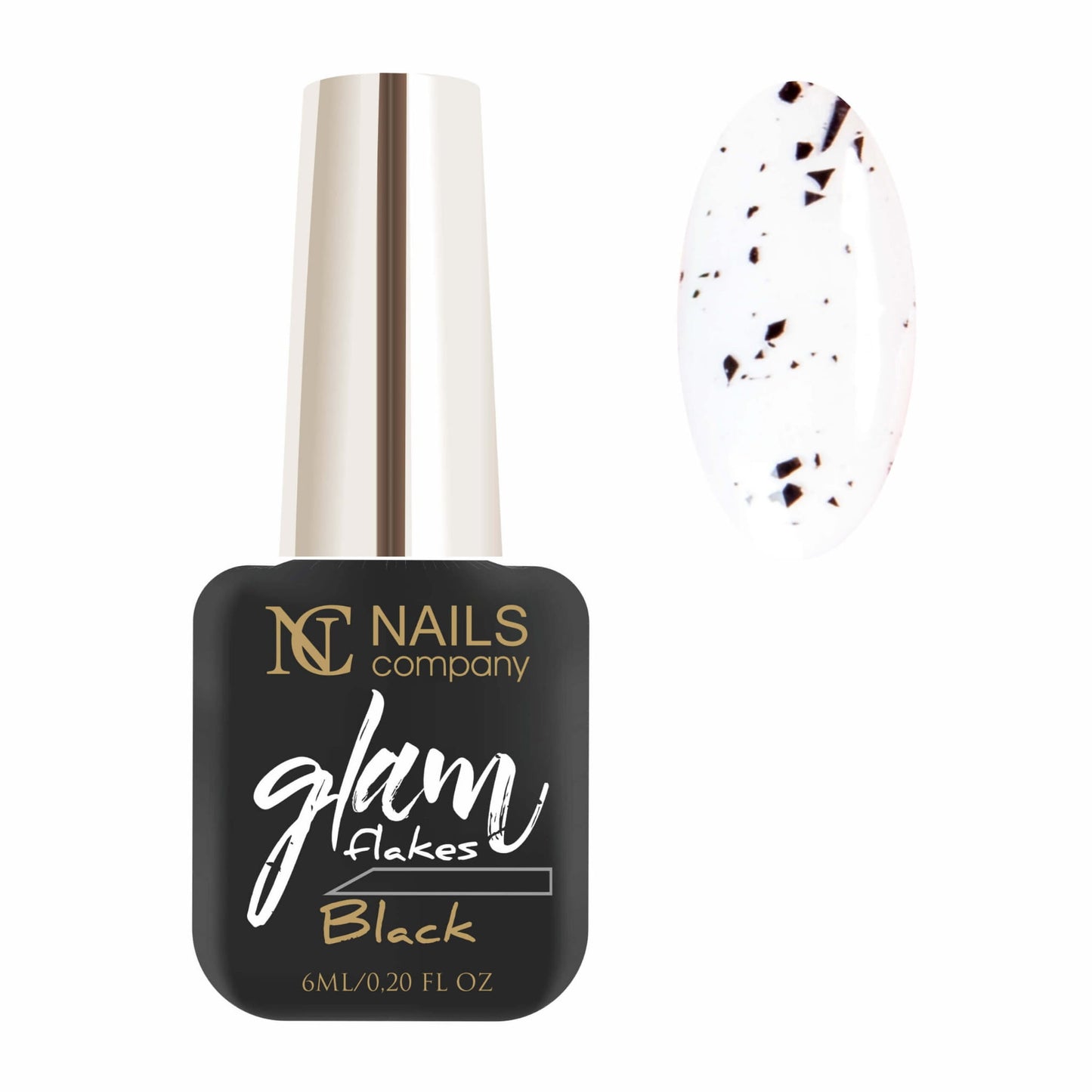 UV Gellack - Glam Flakes Black
