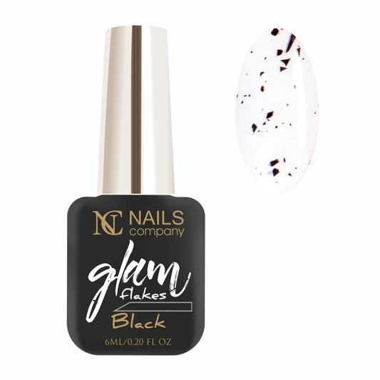 UV Gellack - Glam Flakes Black