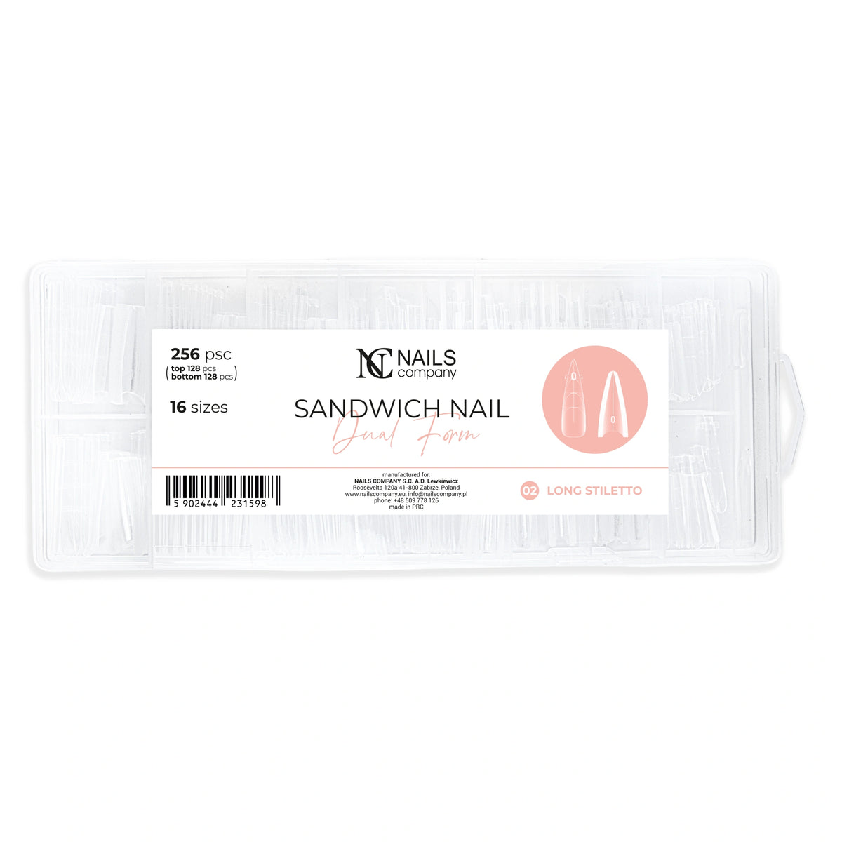 Sandwich Nail Dual Form 02| Long Stiletto | 256 Stk.