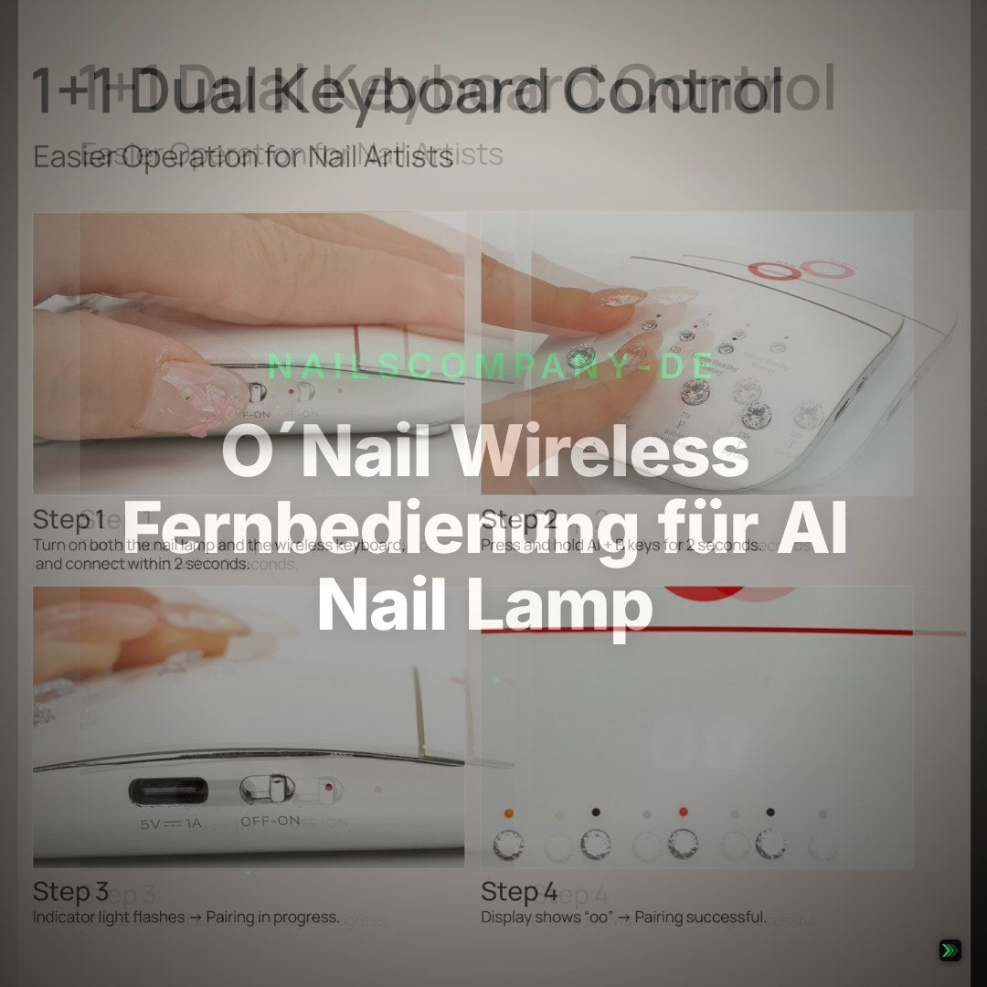 O´Nail Wireless Fernbedienung für AI Nail Lamp – Clean Showcase