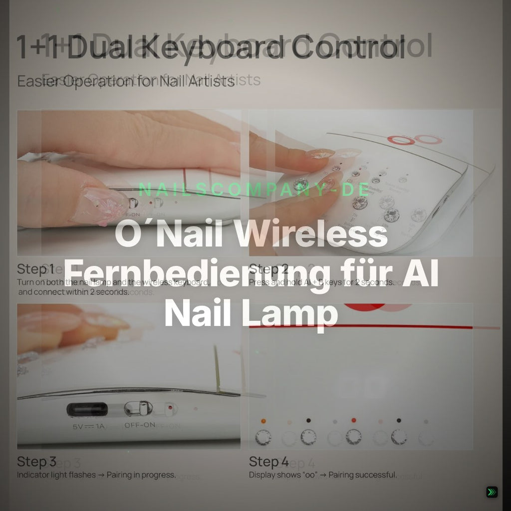 O´Nail Wireless Fernbedienung für AI Nail Lamp – Clean Showcase